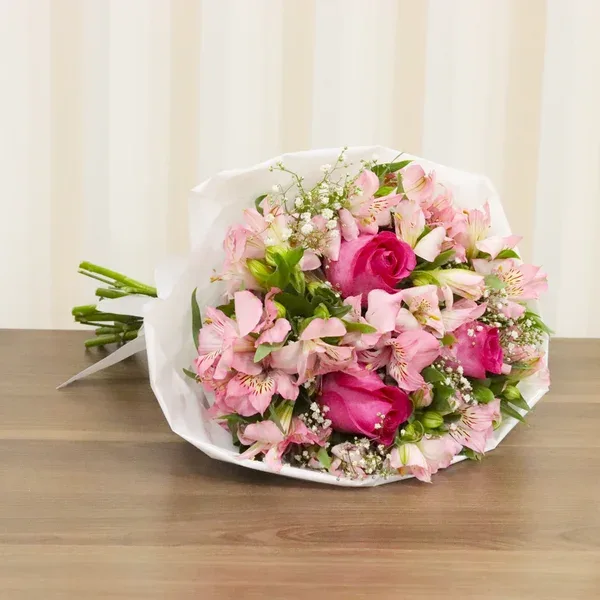 Buquê Carinho de Rosas Pink